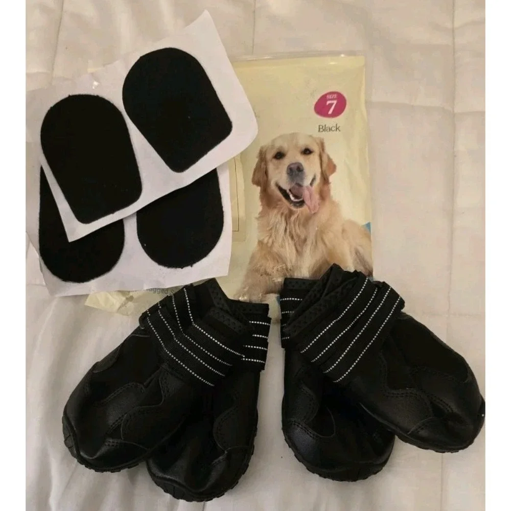 Pitpet Waterproof Dog Shoes -New StylishShoes for Dogs, Black  SIZE 7‎